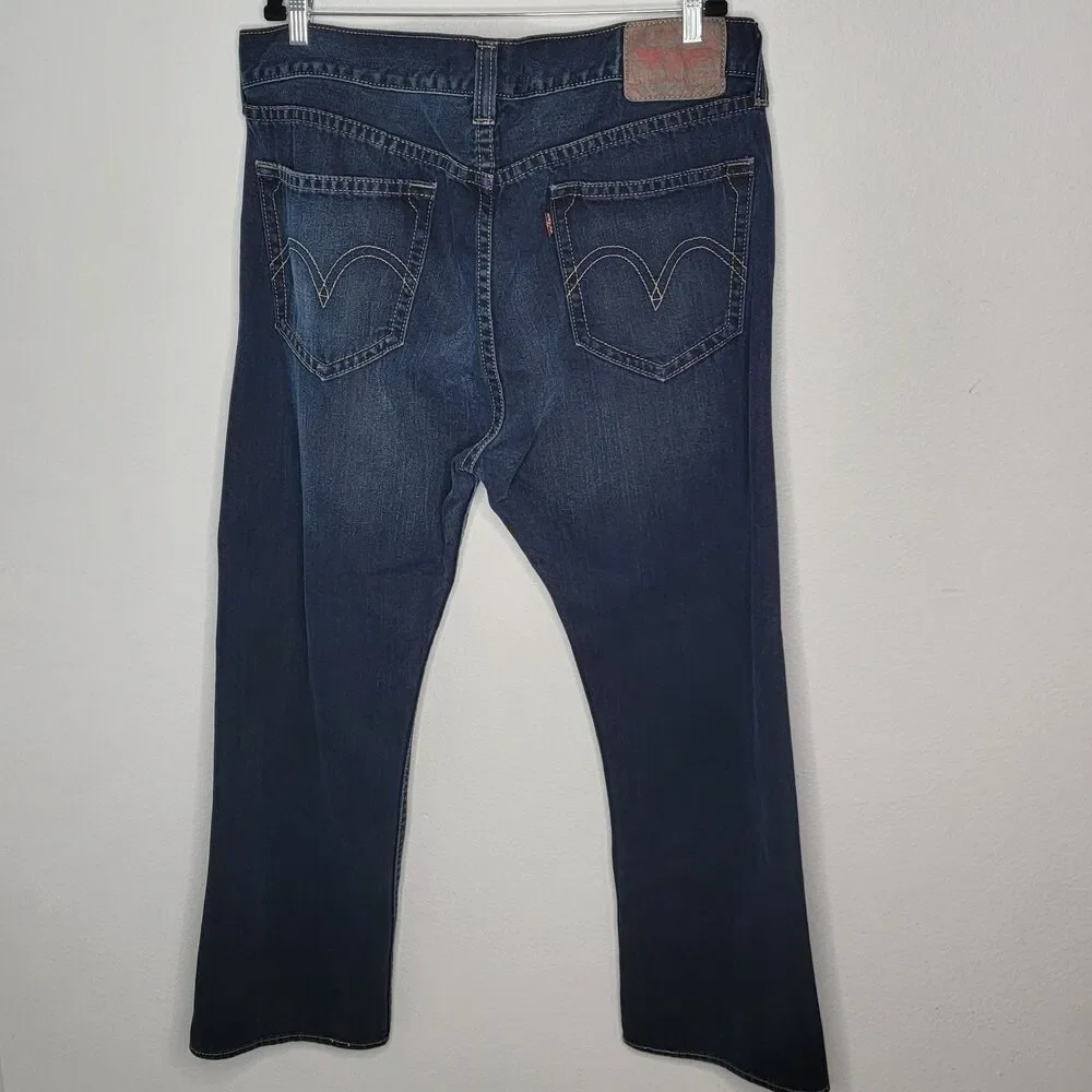 Levi's Type‎ 1 Jeans Iconic Straight Men's Size 38x29 Dark Wash Cotton Blend
